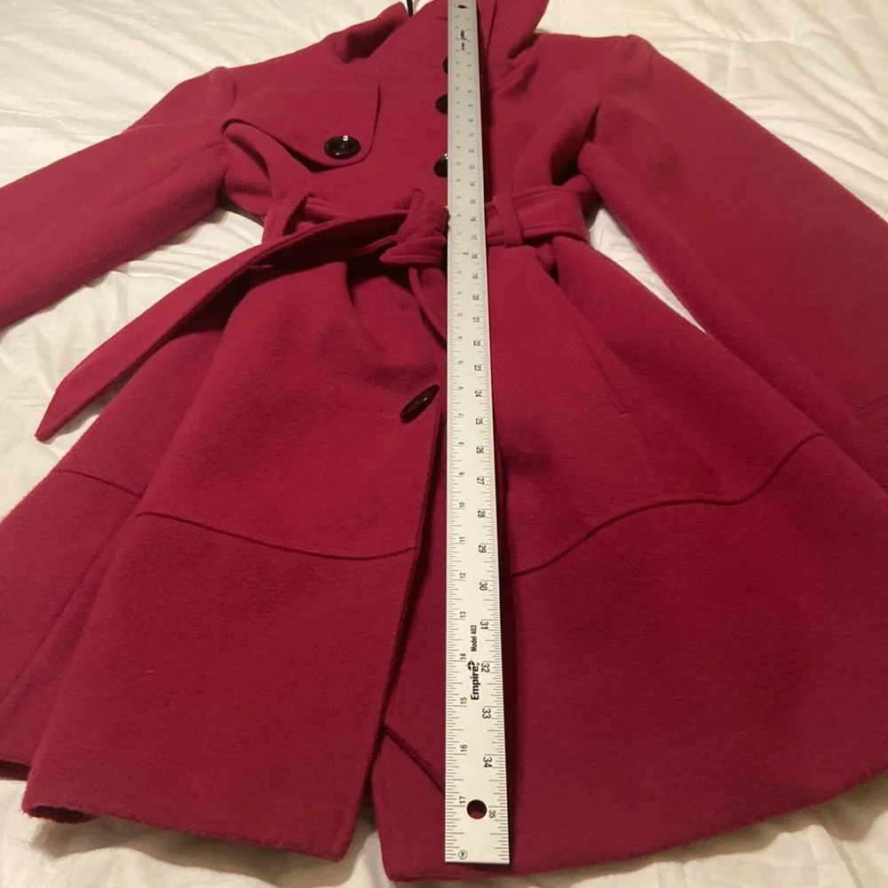 Worthington Fuchsia Peacoat Black Buttons and Tye Waist Size M GORGEOUS! EUC!!! - Picture 5 of 16